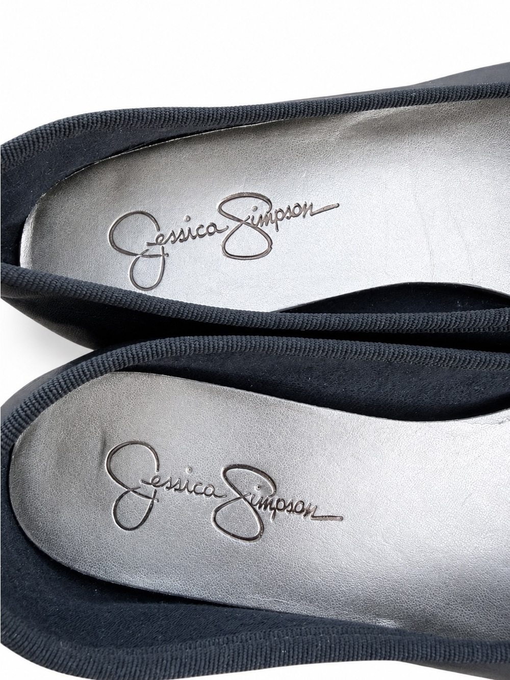 Jessica Simpson Leve Black Ballet Flats Square Toe Bow Size 7.5B - Picture 3 of 10